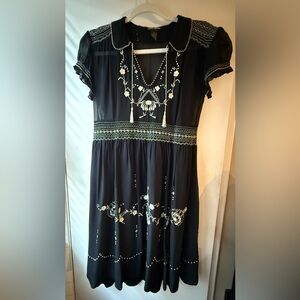 Lucky Brand Black Floral Maxi Dress